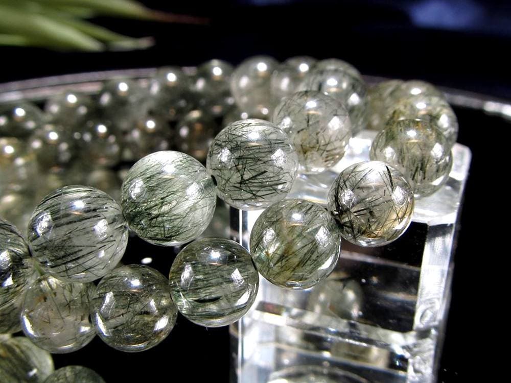 グリーンルチルクォーツ ブレスレット ルチル 天然石 パワーストーン