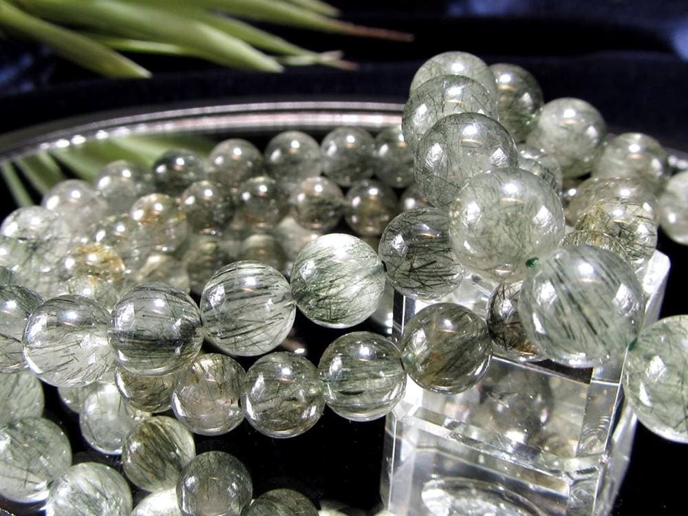 グリーンルチルクォーツ ブレスレット ルチル 天然石 パワーストーン