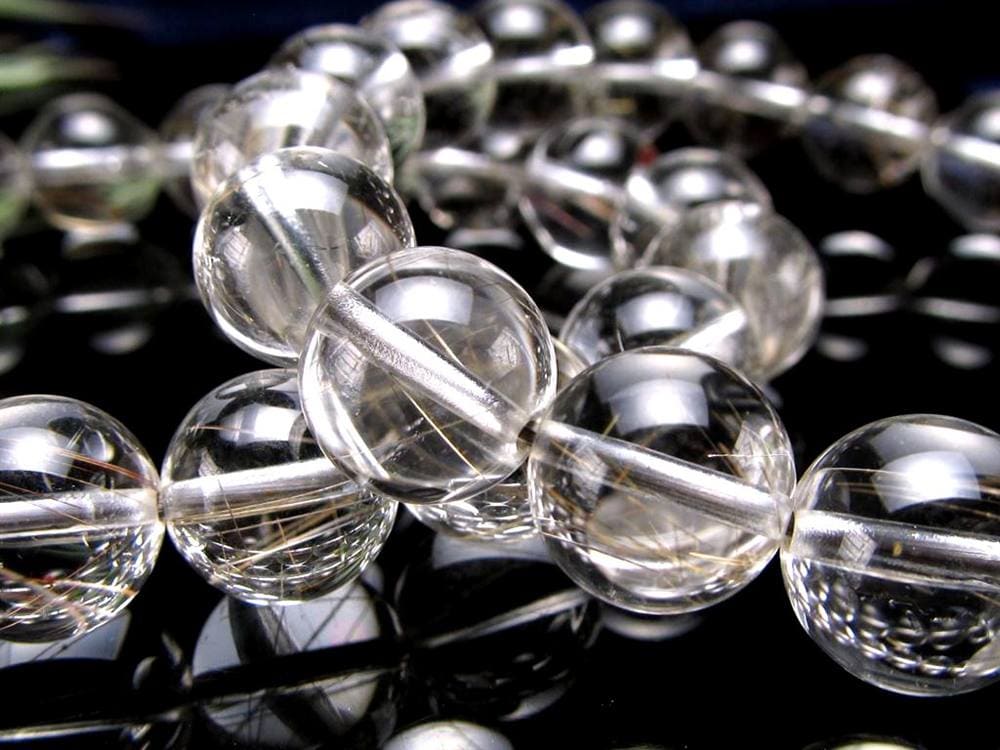 ルチルクォーツ シルバールチル ブレスレット ルチレイテッドクォーツ 金紅石