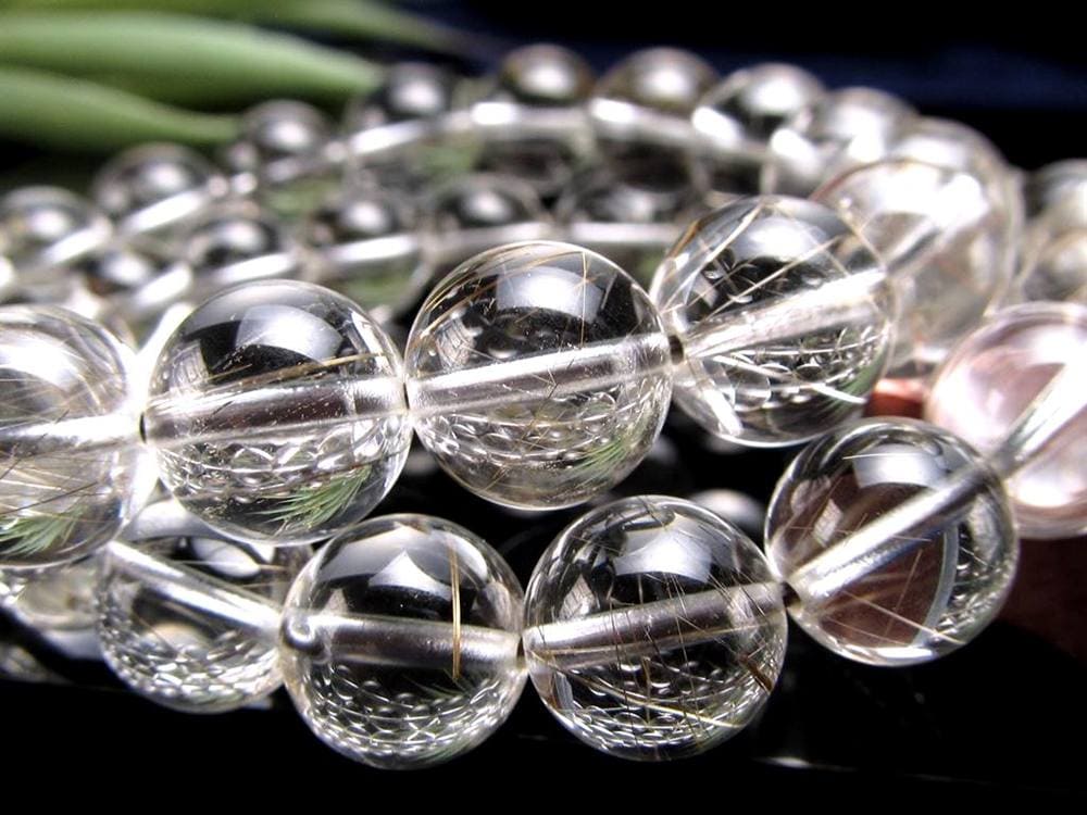 ルチルクォーツ シルバールチル ブレスレット ルチレイテッドクォーツ 金紅石