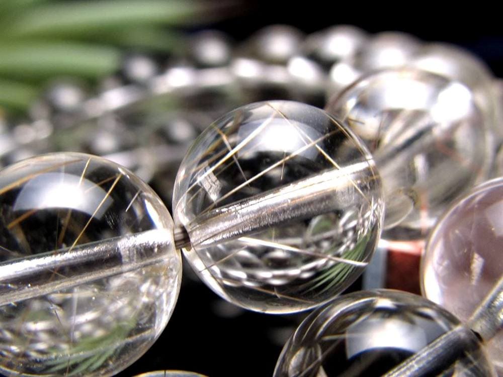 ルチルクォーツ シルバールチル ブレスレット ルチレイテッドクォーツ 金紅石