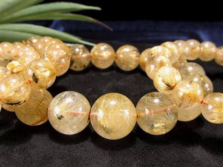 ゴールド ルチルクォーツ ルチレイテッドクォーツ ブレスレット 金運・勝負運の象徴