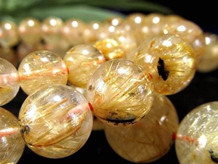 ゴールド ルチルクォーツ ルチレイテッドクォーツ ブレスレット 金運・勝負運の象徴