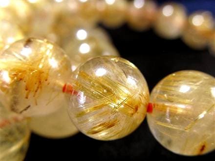 ゴールド ルチルクォーツ ルチレイテッドクォーツ ブレスレット 金運・勝負運の象徴