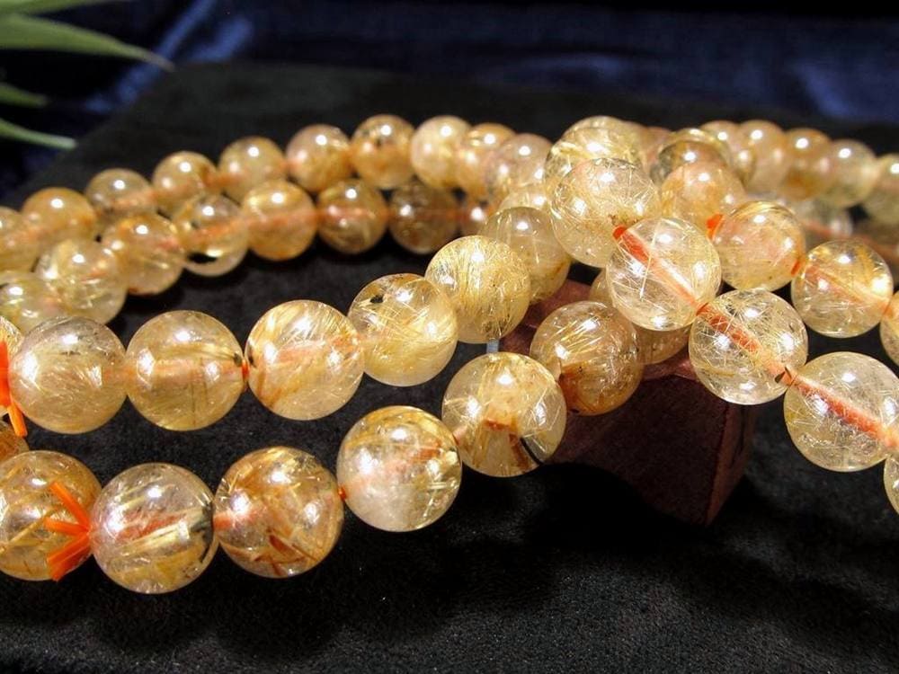 ゴールド ルチルクォーツ ルチレイテッドクォーツ ブレスレット 金運・勝負運の象徴