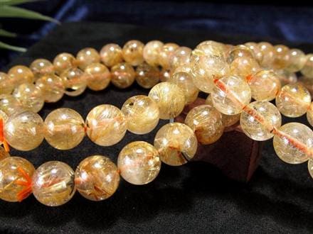 ゴールド ルチルクォーツ ルチレイテッドクォーツ ブレスレット 金運・勝負運の象徴