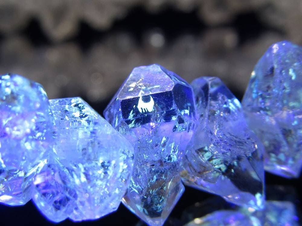 オイルインクォーツ 結晶 石油入り水晶 ブレスレット アジャスター金具付