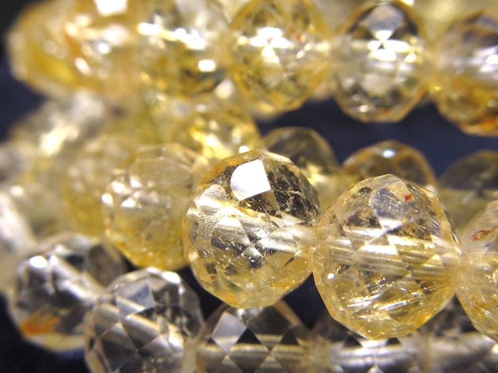 イエロートパーズ 黄玉.カット ブレスレット 誕生石 トパーズ