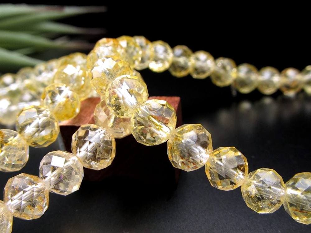 イエロートパーズ 黄玉.カット ブレスレット 誕生石 トパーズ