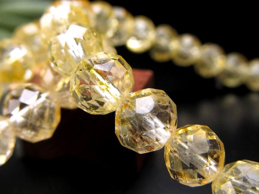 イエロートパーズ 黄玉.カット ブレスレット 誕生石 トパーズ