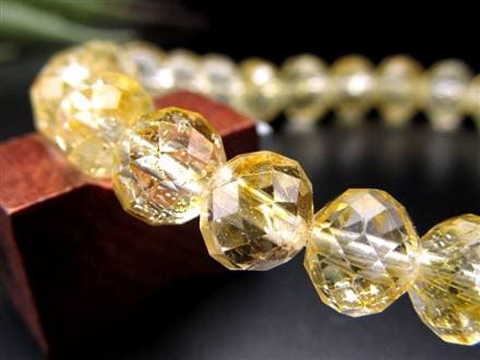 イエロートパーズ 黄玉.カット ブレスレット 誕生石 トパーズ