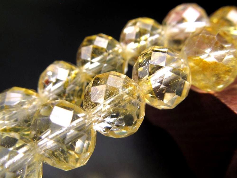 イエロートパーズ 黄玉.カット ブレスレット 誕生石 トパーズ