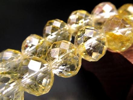 イエロートパーズ 黄玉.カット ブレスレット 誕生石 トパーズ