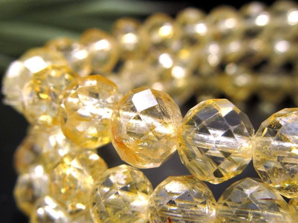 イエロートパーズ 黄玉.カット ブレスレット 誕生石 トパーズ