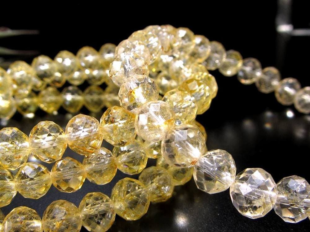 イエロートパーズ 黄玉.カット ブレスレット 誕生石 トパーズ