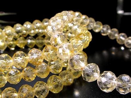 イエロートパーズ 黄玉.カット ブレスレット 誕生石 トパーズ