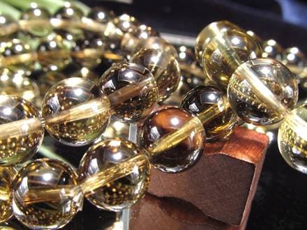 スモーキーシトリン 煙黄水晶 ブレスレット シトリン ファントム