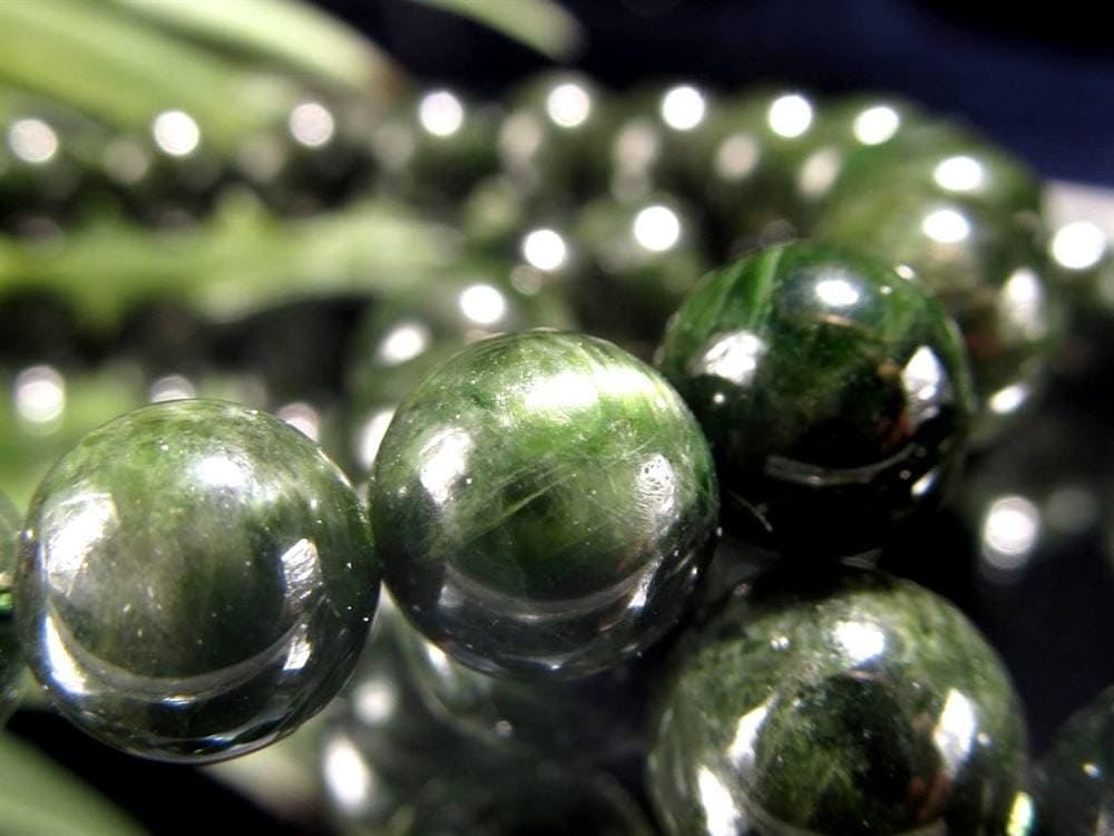 クロムダイオプサイト 緑色透輝石 ブレスレット ダイオプサイト ダイオプサイド