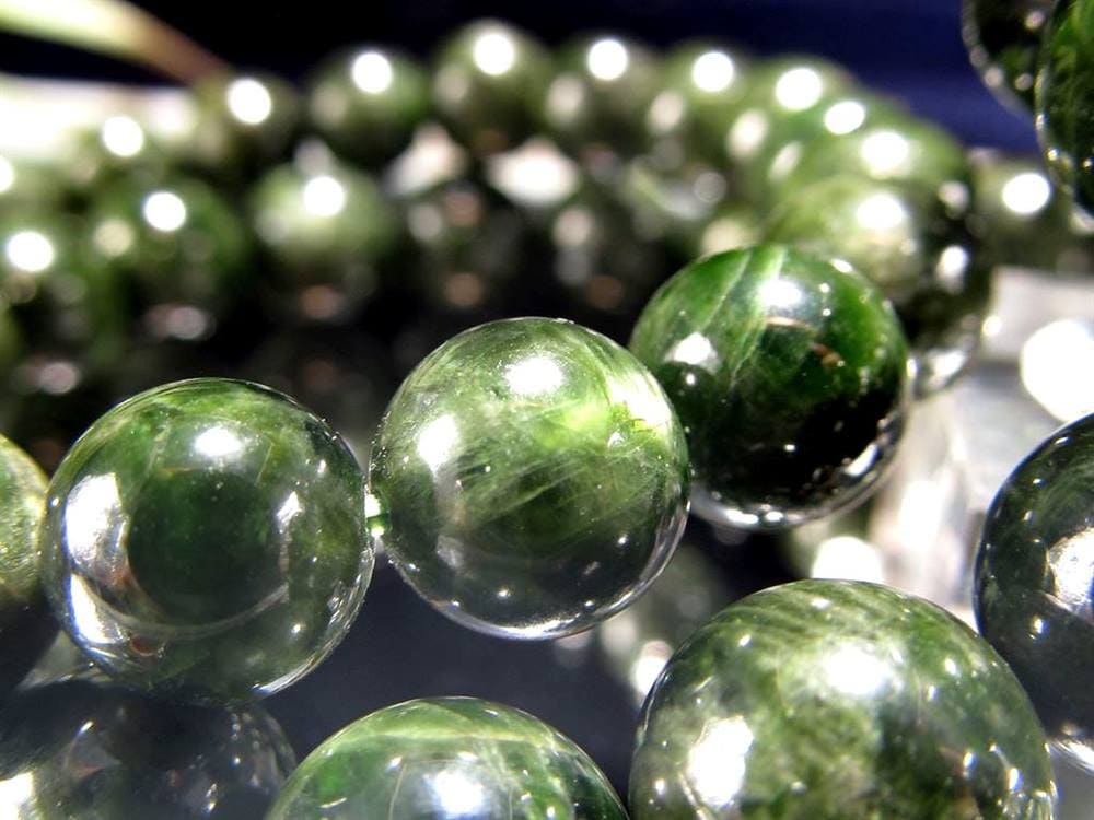 クロムダイオプサイト 緑色透輝石 ブレスレット ダイオプサイト ダイオプサイド