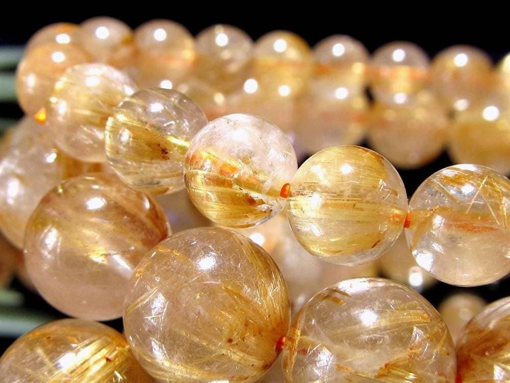 ゴールドルチルクォーツ ブレスレット ゴールドルチル ルチルレイテッドクォーツ 金針水晶