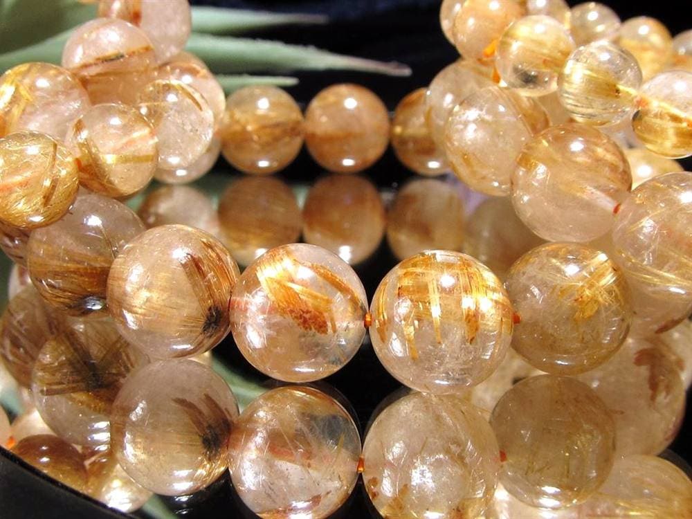 ゴールドルチルクォーツ ブレスレット ゴールドルチル ルチルレイテッドクォーツ 金針水晶