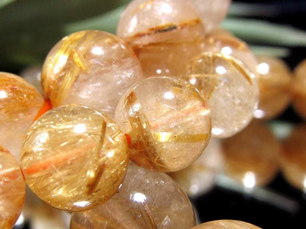 ゴールドルチルクォーツ ブレスレット ゴールドルチル ルチルレイテッドクォーツ 金針水晶