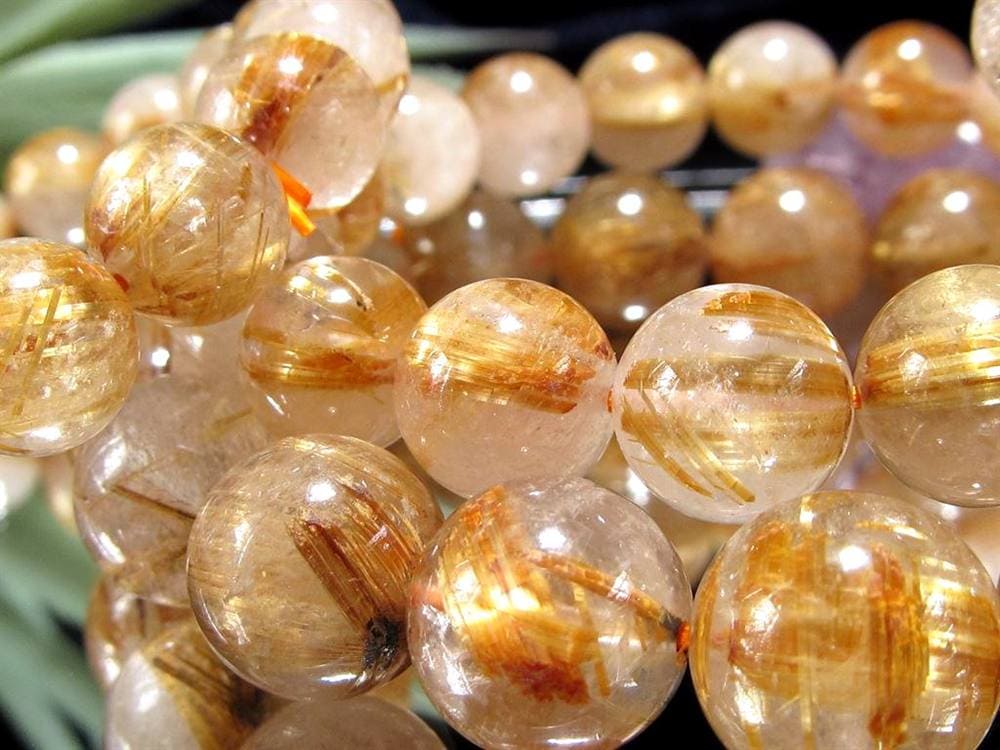 ゴールドルチルクォーツ ブレスレット ゴールドルチル ルチルレイテッドクォーツ 金針水晶
