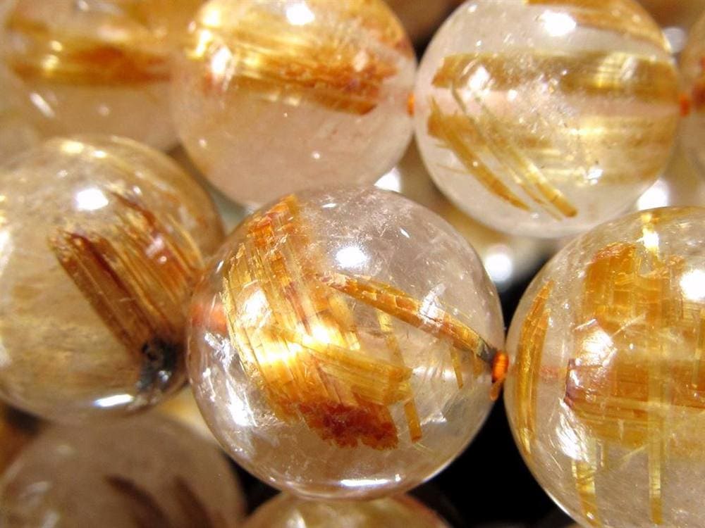 ゴールドルチルクォーツ ブレスレット ゴールドルチル ルチルレイテッドクォーツ 金針水晶