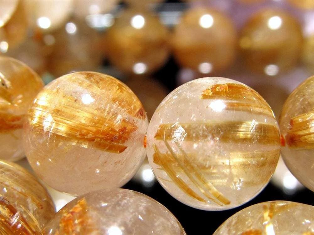 ゴールドルチルクォーツ ブレスレット ゴールドルチル ルチルレイテッドクォーツ 金針水晶