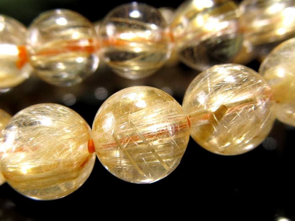 ゴールド ルチル クォーツ ブレスレット 金運