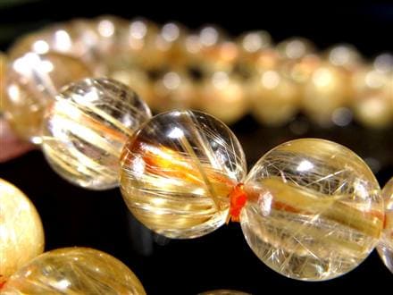 ゴールド ルチル クォーツ ブレスレット 金運