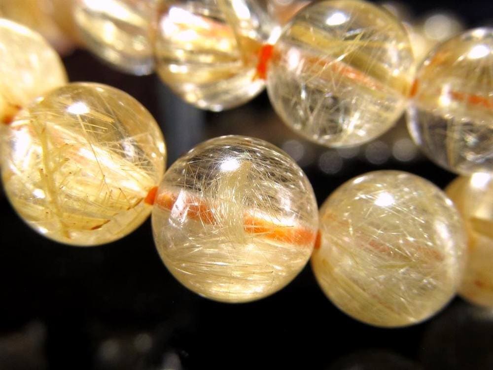 ゴールド ルチル クォーツ ブレスレット 金運