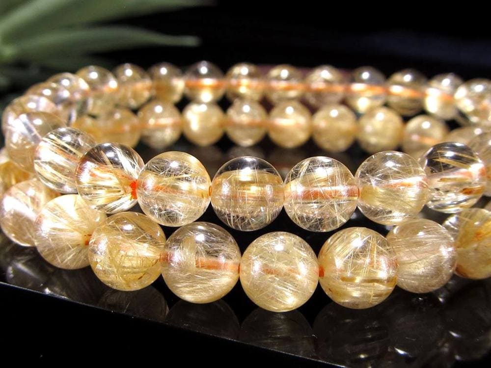 ゴールド ルチル クォーツ ブレスレット 金運