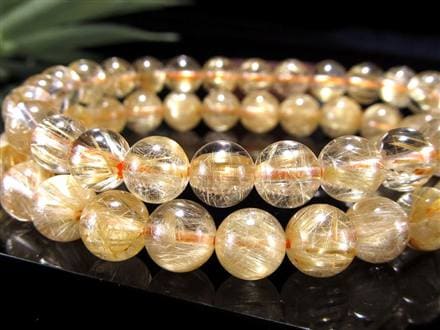 ゴールド ルチル クォーツ ブレスレット 金運