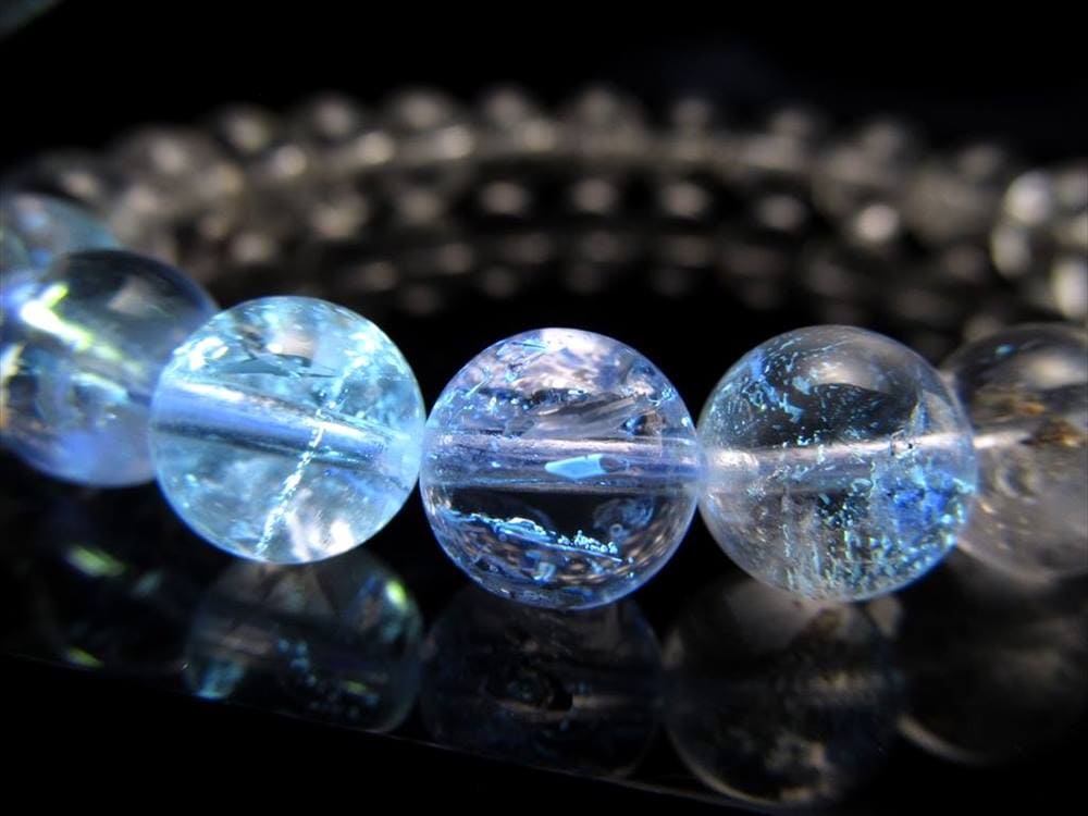 オイル インクォーツ 石油入り水晶 ブレスレット パキスタン産