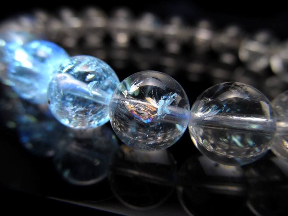 オイル インクォーツ 石油入り水晶 ブレスレット パキスタン産