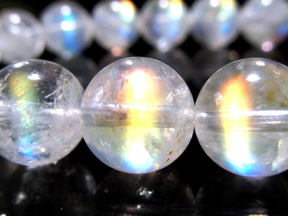 レインボームーンストーン ムーンストーン ブレスレット ホワイトラブラドライト Moonstone