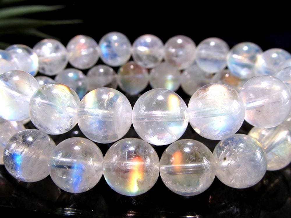 レインボームーンストーン ムーンストーン ブレスレット ホワイトラブラドライト Moonstone