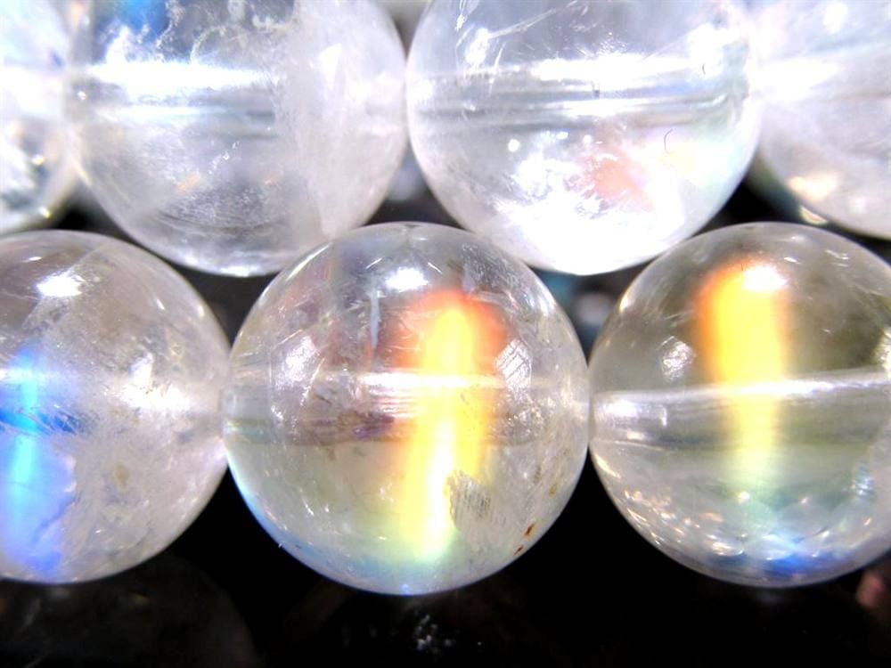 レインボームーンストーン ムーンストーン ブレスレット ホワイトラブラドライト Moonstone