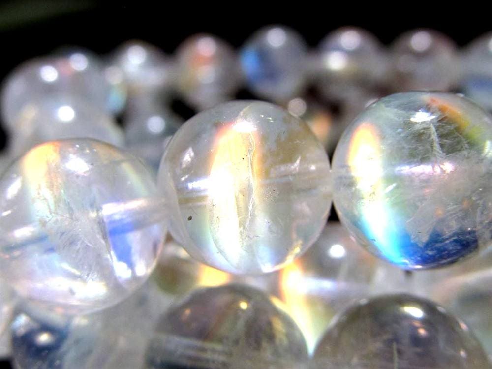 レインボームーンストーン ムーンストーン ブレスレット ホワイトラブラドライト Moonstone