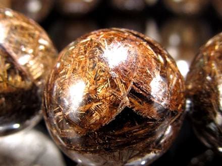 ジオメトリールチルクォーツ ブレスレット ブロンズルチルクォーツ ブラジル産 金紅石