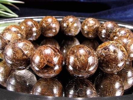 ジオメトリールチルクォーツ ブレスレット ブロンズルチルクォーツ ブラジル産 金紅石
