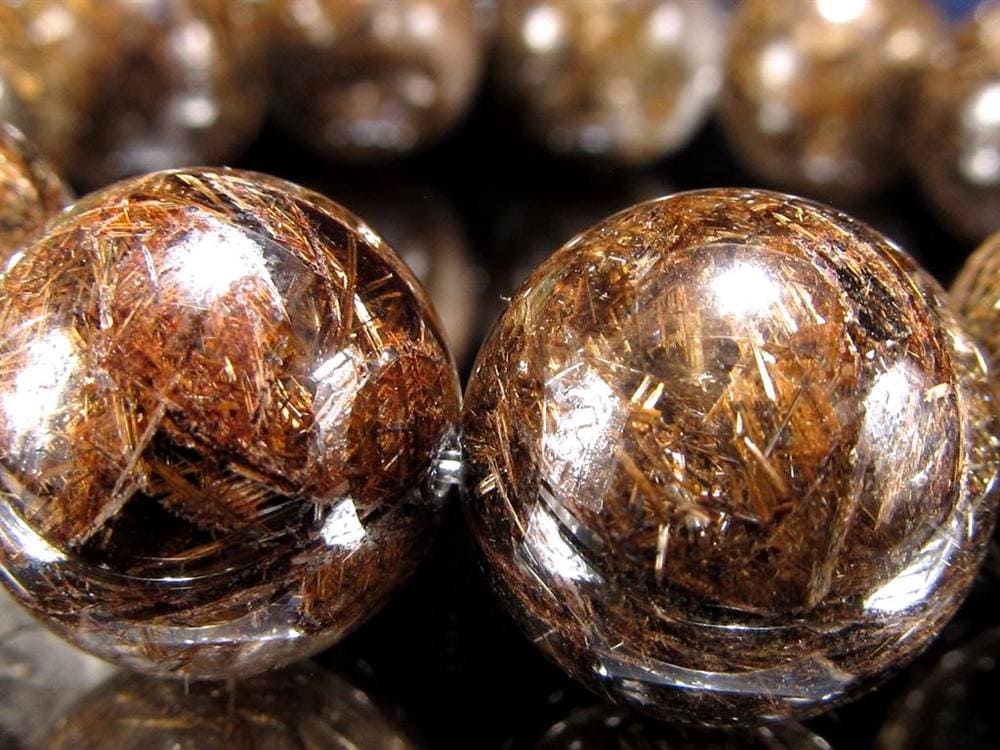 ジオメトリールチルクォーツ ブレスレット ブロンズルチルクォーツ ブラジル産 金紅石