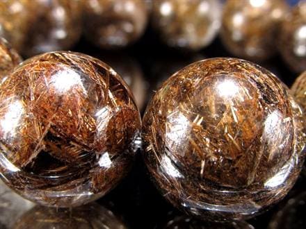 ジオメトリールチルクォーツ ブレスレット ブロンズルチルクォーツ ブラジル産 金紅石