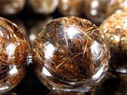 ジオメトリールチルクォーツ ブレスレット ブロンズルチルクォーツ ブラジル産 金紅石