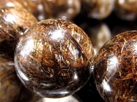 ジオメトリールチルクォーツ ブレスレット ブロンズルチルクォーツ ブラジル産 金紅石