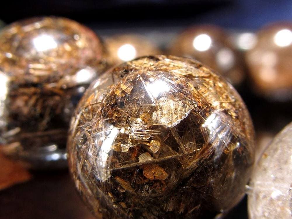 ジオメトリールチルクォーツ ブレスレット ブロンズルチルクォーツ ブラジル産 金紅石