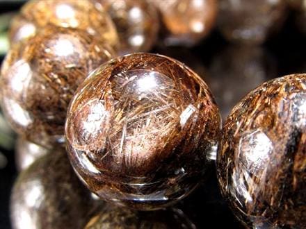 ジオメトリールチルクォーツ ブレスレット ブロンズルチルクォーツ ブラジル産 金紅石