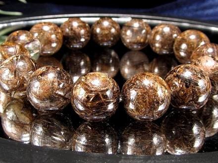 ジオメトリールチルクォーツ ブレスレット ブロンズルチルクォーツ ブラジル産 金紅石