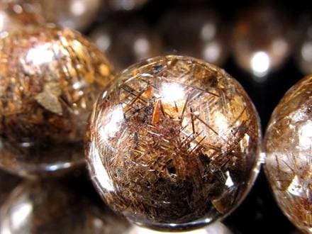 ジオメトリールチルクォーツ ブレスレット ブロンズルチルクォーツ ブラジル産 金紅石